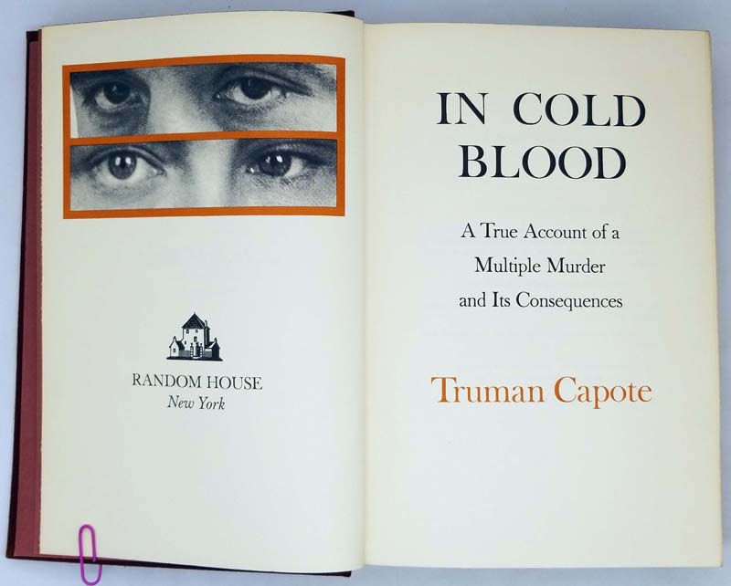 In Cold Blood - Truman Capote 1965 | 1st Edition