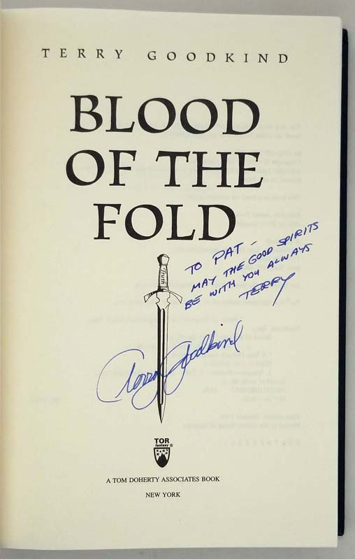 Blood of the Fold - Terry Goodkind 1996 | 1st Edition SIGNED
