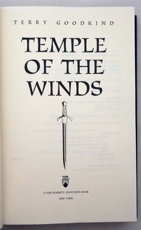 Temple of the Winds - Terry Goodkind 1997 | 1st Edition