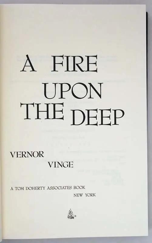 A Fire Upon The Deep - Vernor Vinge 1992 | 1st Edition