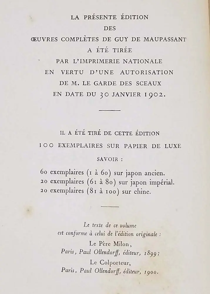 Oeuvres Posthumes - Guy de Maupassant 1910 | 1st Edition