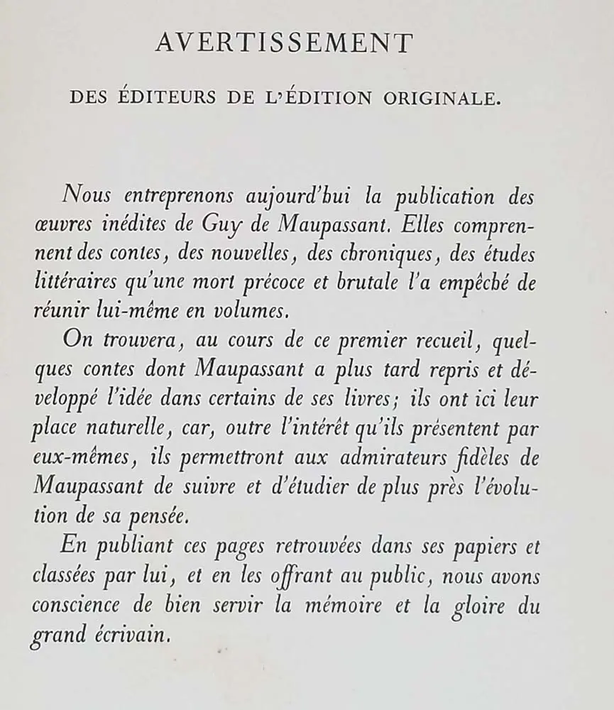 Oeuvres Posthumes - Guy de Maupassant 1910 | 1st Edition
