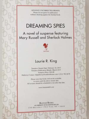 Dreaming Spies - Laurie R. King 2015 | 1st Edition ARC Proof Copy