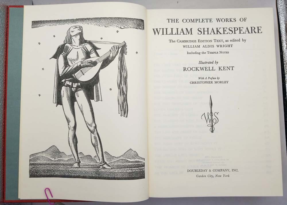 The Complete Works Of Shakespeare - Illus. Rockwell Kent 1936 | 1st Edition