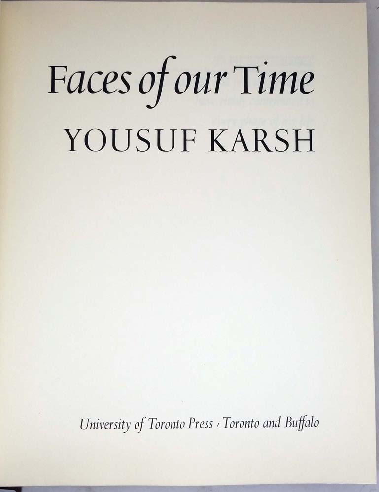 Faces of Our Time - Yousuf Karsh 1972 | SIGNED