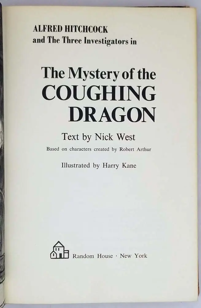 Alfred Hitchcock & The Three Investigators - The Mystery of the Coughing Dragon 1970 | 1st Edition