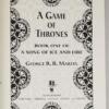 Game of Thrones- George R. R. Martin 1996 | 1st Edition