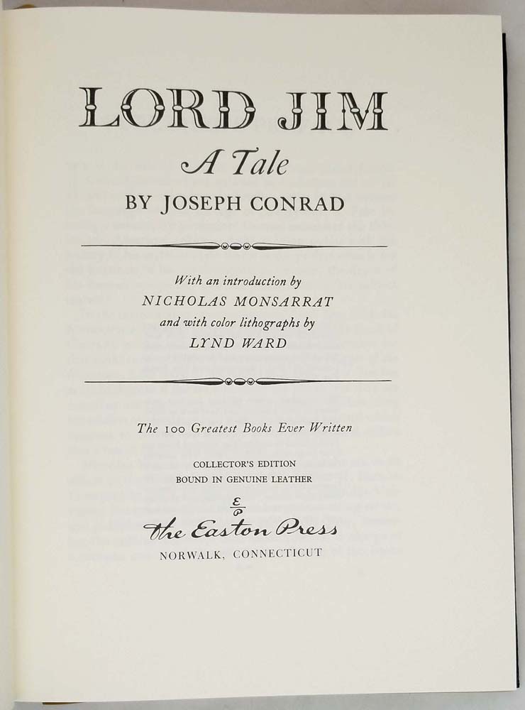 Lord Jim - Joseph Conrad 1987 | Easton Press