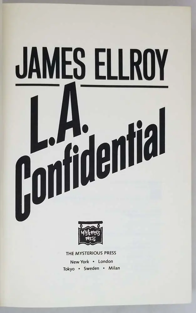 L.A. Confidential - James Ellroy 1990 | 1st Edition