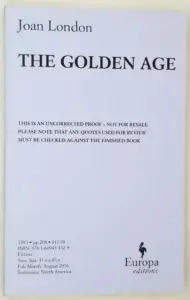 Author: Publisher: Binding: Condition: Size: Attributes: First edition, an Advance Reader Copy, Uncorrected Proof. Binding tight, internally fine, unmarked. In Fine condition.