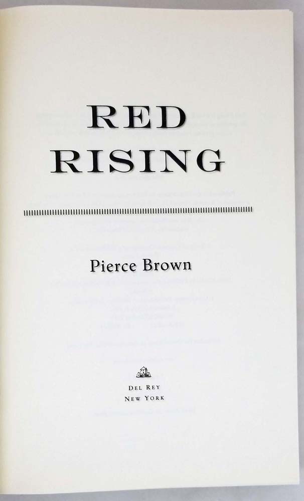 Red Rising - Pierce Brown 2014 | 1st Edition