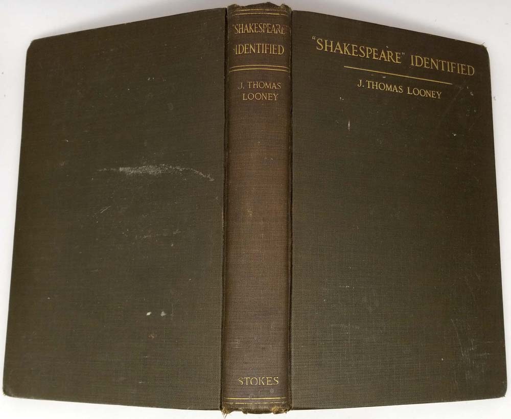 Shakespeare Identified - J. Thomas Looney 1920 | 1st Edition