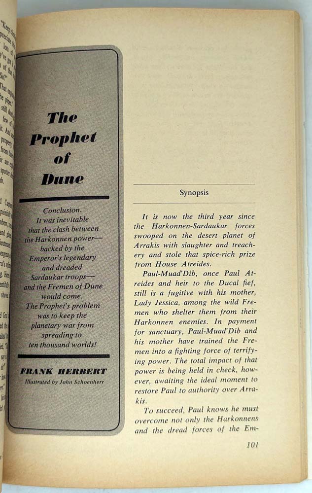 Prophet of Dune - Frank Herbert (Analog Magazine, May 1965)