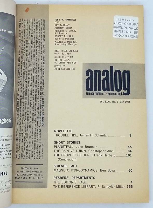 Dune (Analog Magazine, May 1965)