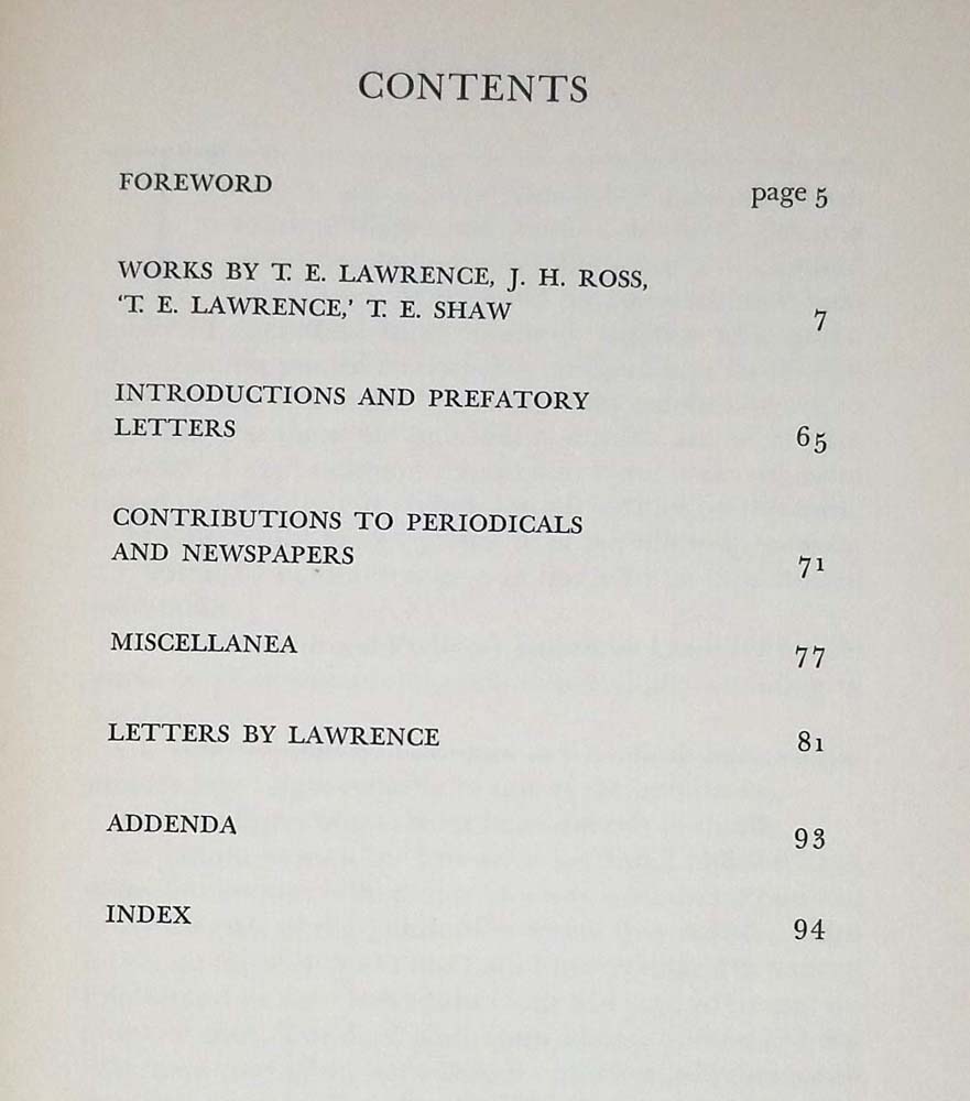 T.E. Lawrence, A Bibliography - Elizabeth W. Duval 1938