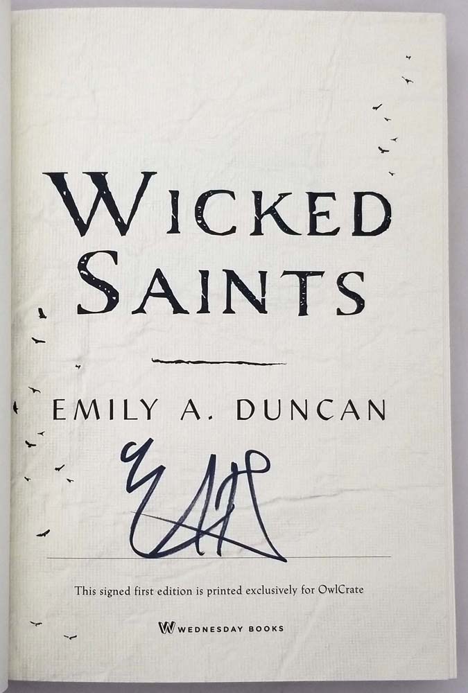 Wicked Saints - Emily A. Duncan 2019 | 1st Edition SIGNED
