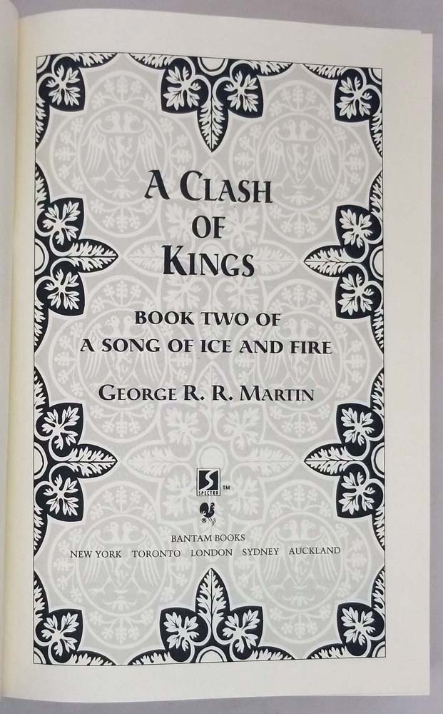 A Clash Of Kings : Signed by George R.R Martin - Signed First Edition -  1998 - from skylarkerbooks (SKU: 039377)