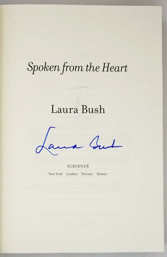 Spoken from the Heart - Laura Bush 2010 | SIGNED