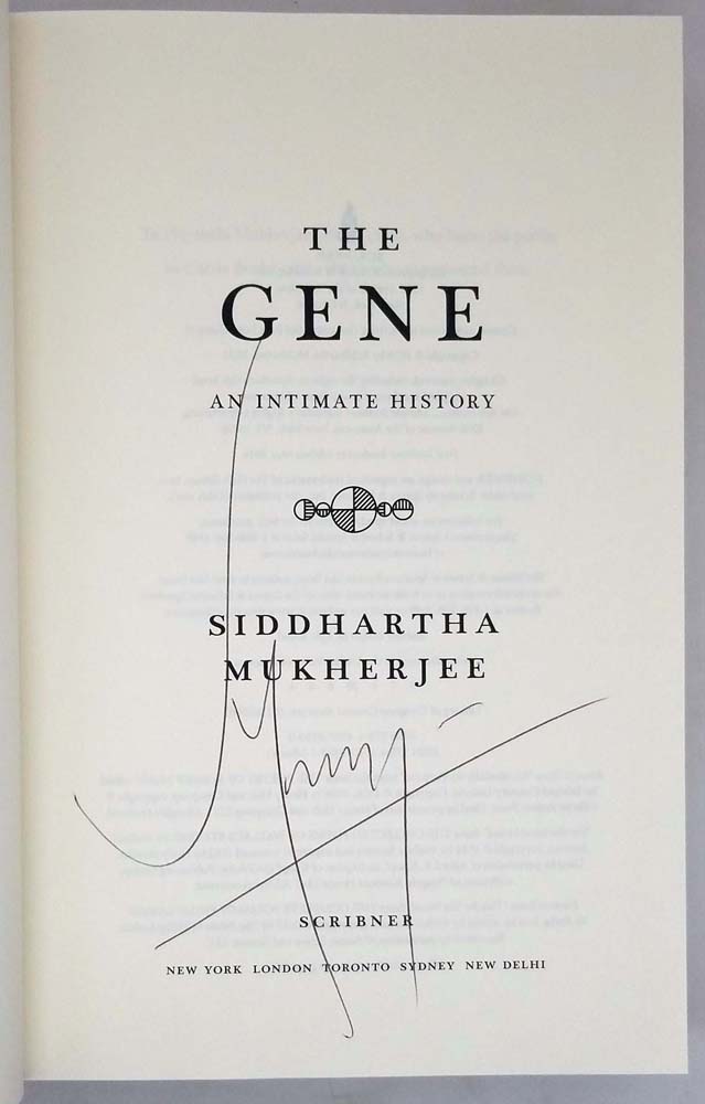 The Gene: An Intimate History - Siddhartha Mukherjee 2016 | SIGNED
