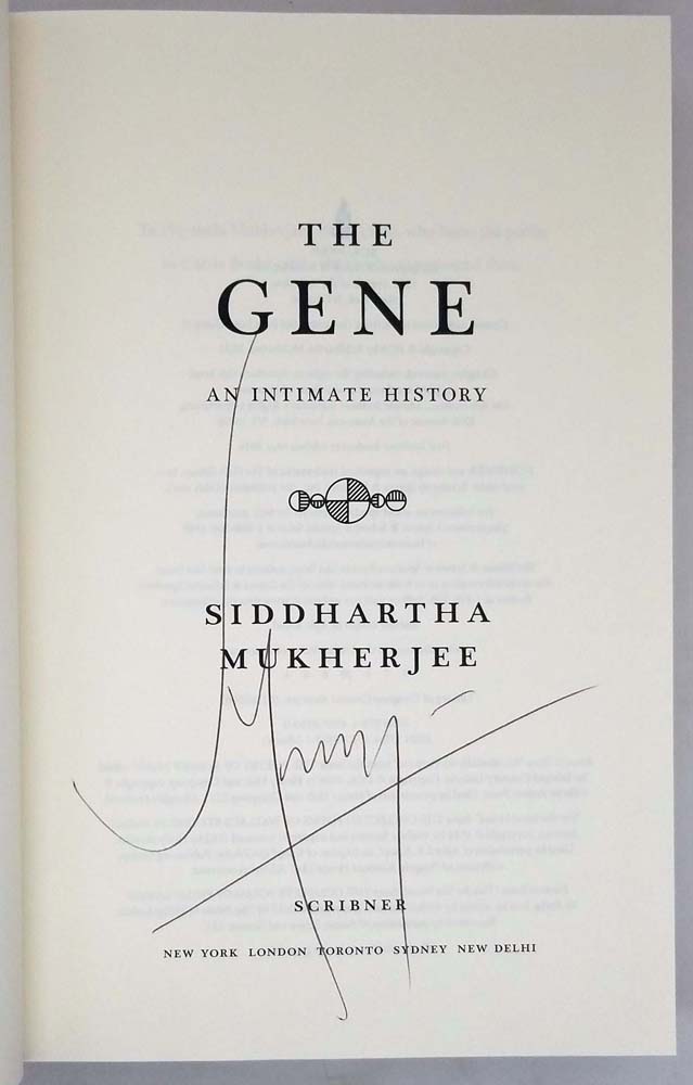 Books　Golden　Mukherjee　First　The　Rare　SIGNED　Intimate　2016　Siddhartha　Book　Gene:　An　Illustrations　Age　History　Edition　Children's