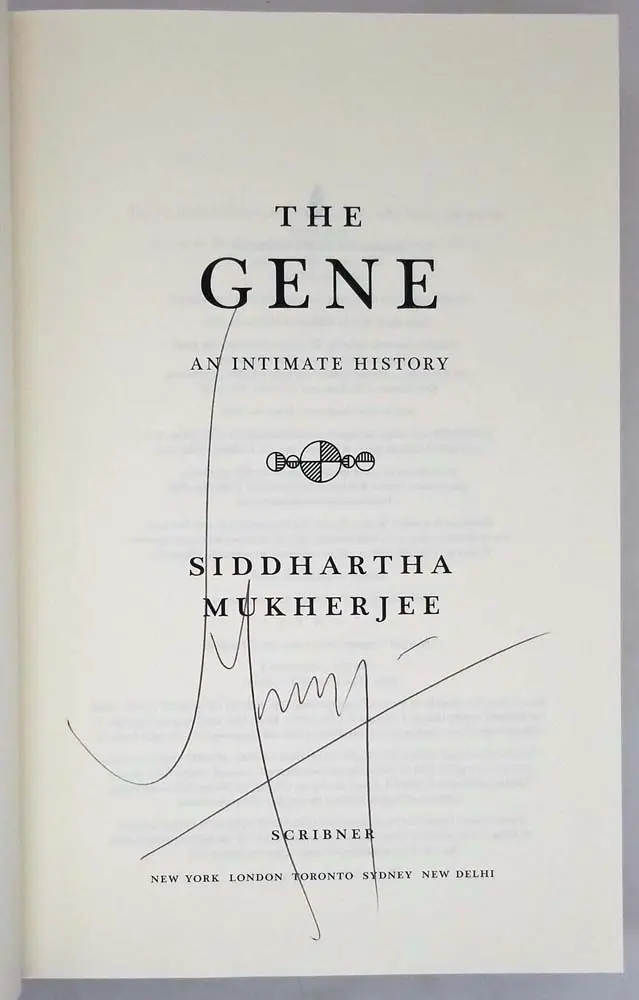 The Gene: An Intimate History - Siddhartha Mukherjee 2016 | SIGNED