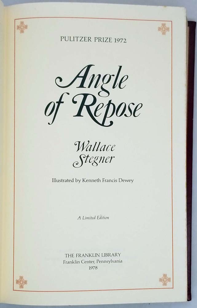 Angle of Repose - Wallace Stegner | Franklin Library 1978