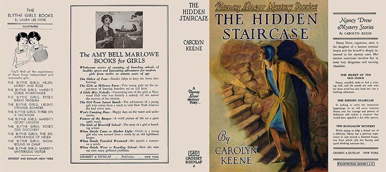 First edition Dust Jacket Identification Points for Nancy Drew 02 - Hidden Staircase 1930A-1