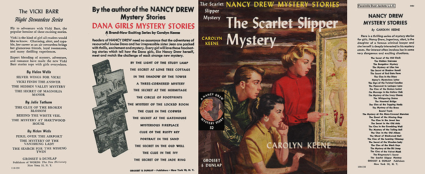 Nancy Drew 32 Scarlet Slipper Mystery 1954D-1