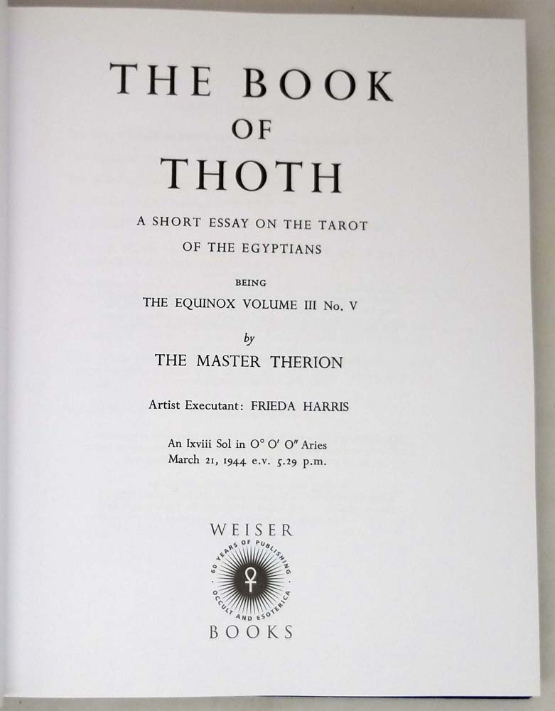 Book of Thoth: Egyptian Tarot - Aleister Crowley