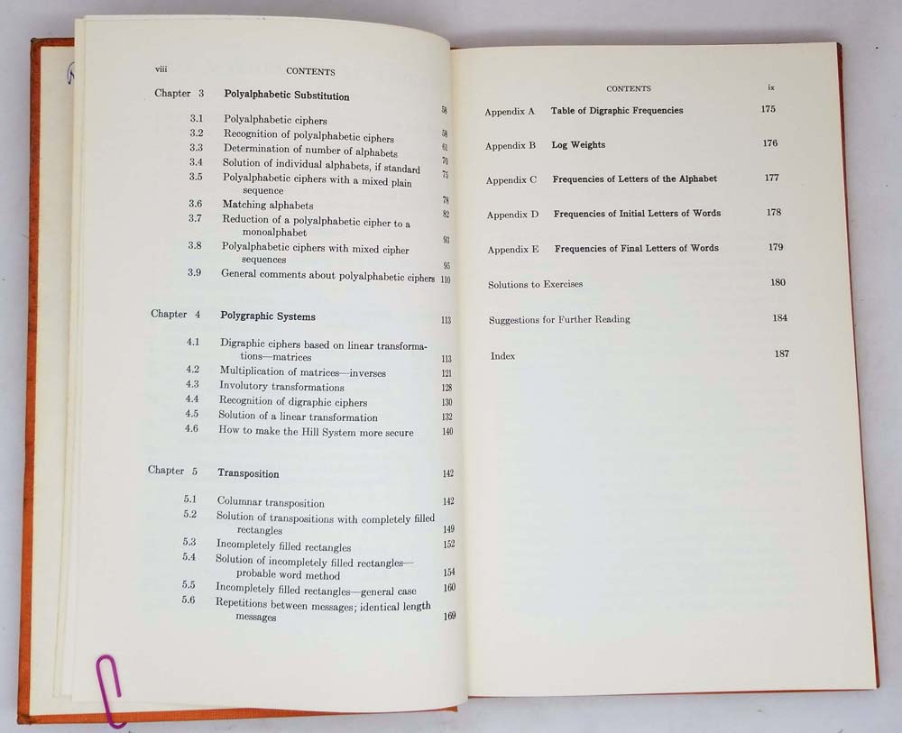 Elementary Cryptanalysis - Abraham Sinkov 1968 | 1st Edition