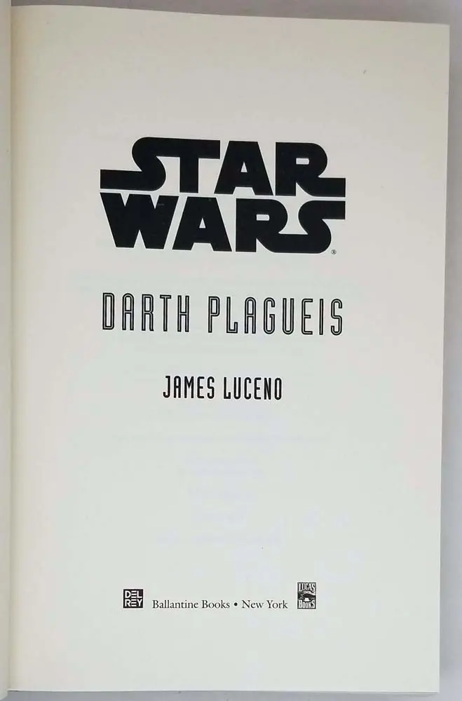 Star Wars: Darth Plagueis - James Luceno 2012 | 1st Edition