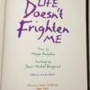 Life Doesn't Frighten Me - Maya Angelou (Basquiat Illus.) 1993 | 1st Edition