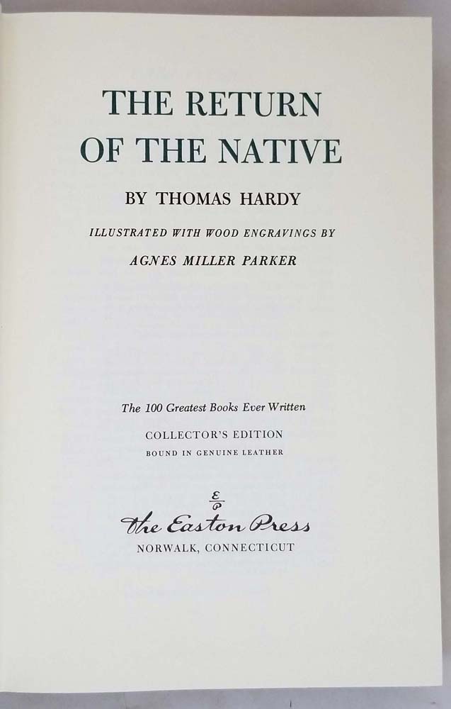 Return of the Native - Thomas Hardy 1978 | Easton Press