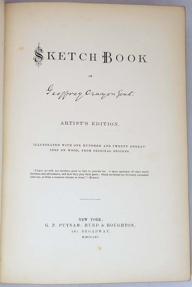 THE SKETCH BOOK OF GEOFFREY CRAYON. by [Washington Irving].: (1845)