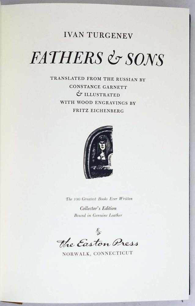 Fathers and Sons - Ivan Turgenev | Easton Press 1977