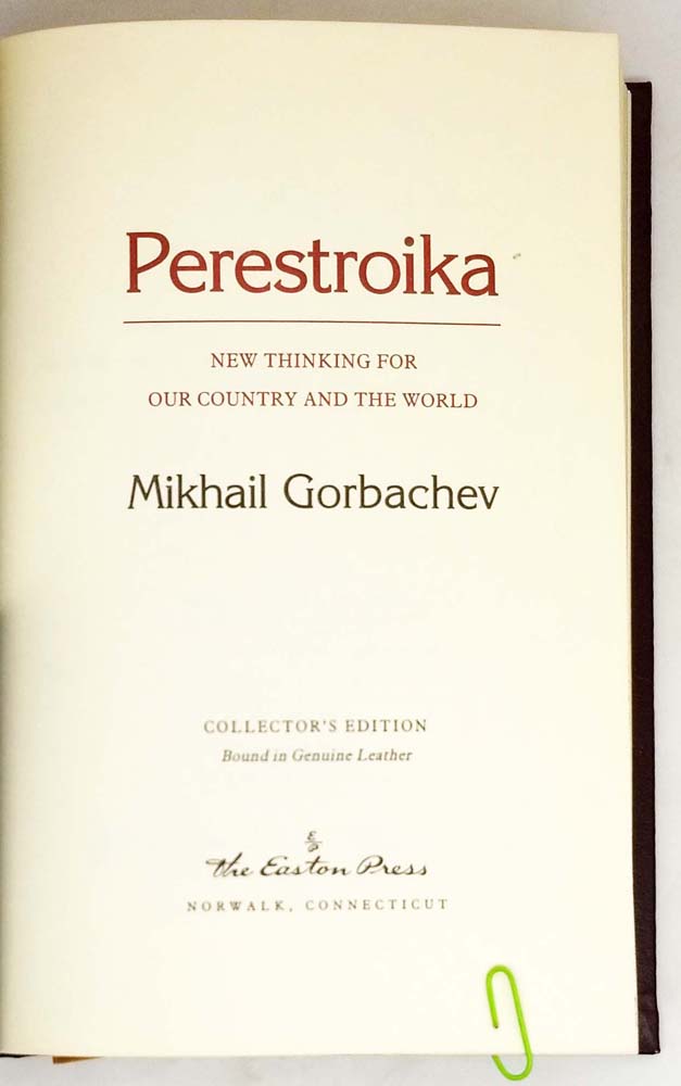 Perestroika - Mikhail S. Gorbachev | Easton Press 1996