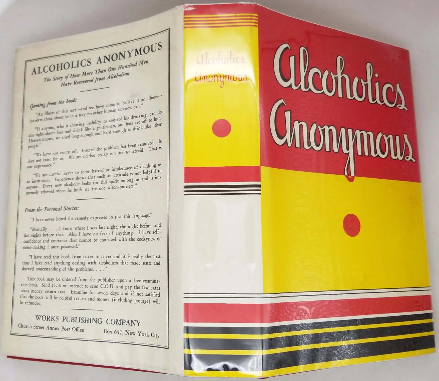 Alcoholics Anonymous - Facsimile 1st Edition 1939 Alcoholics Anonymous - Facsimile 1st Edition 1939