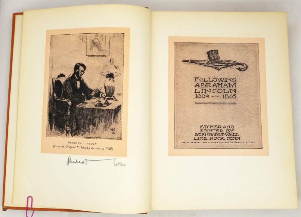 Following Abraham Lincoln, 1809-1865 - Bernhardt Wall 1943 | 1st Edition SIGNED