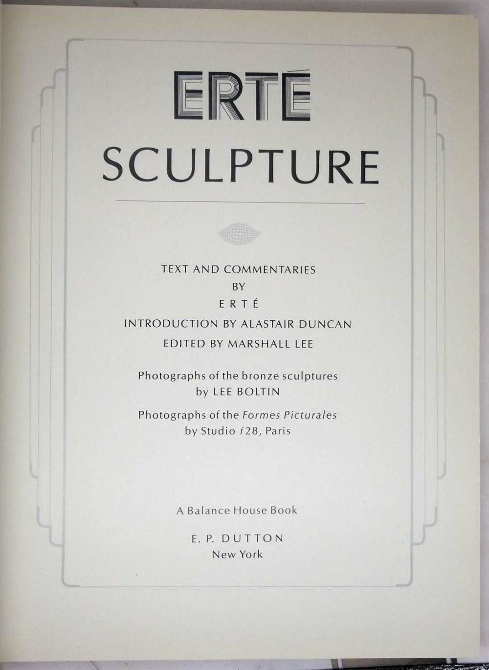 Erte Sculpture Monograph - 1986