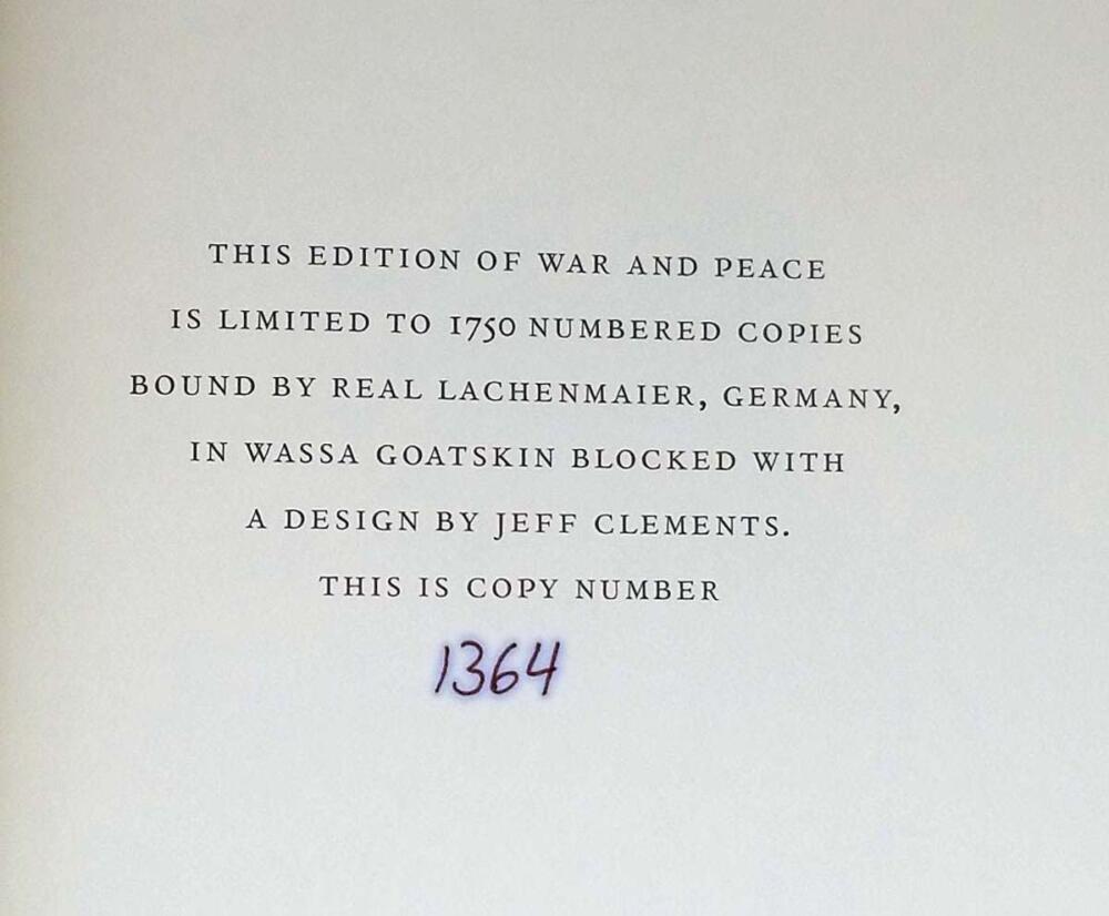 War and Peace - Leo Tolstoy 2006 | Folio Society Limited Edition