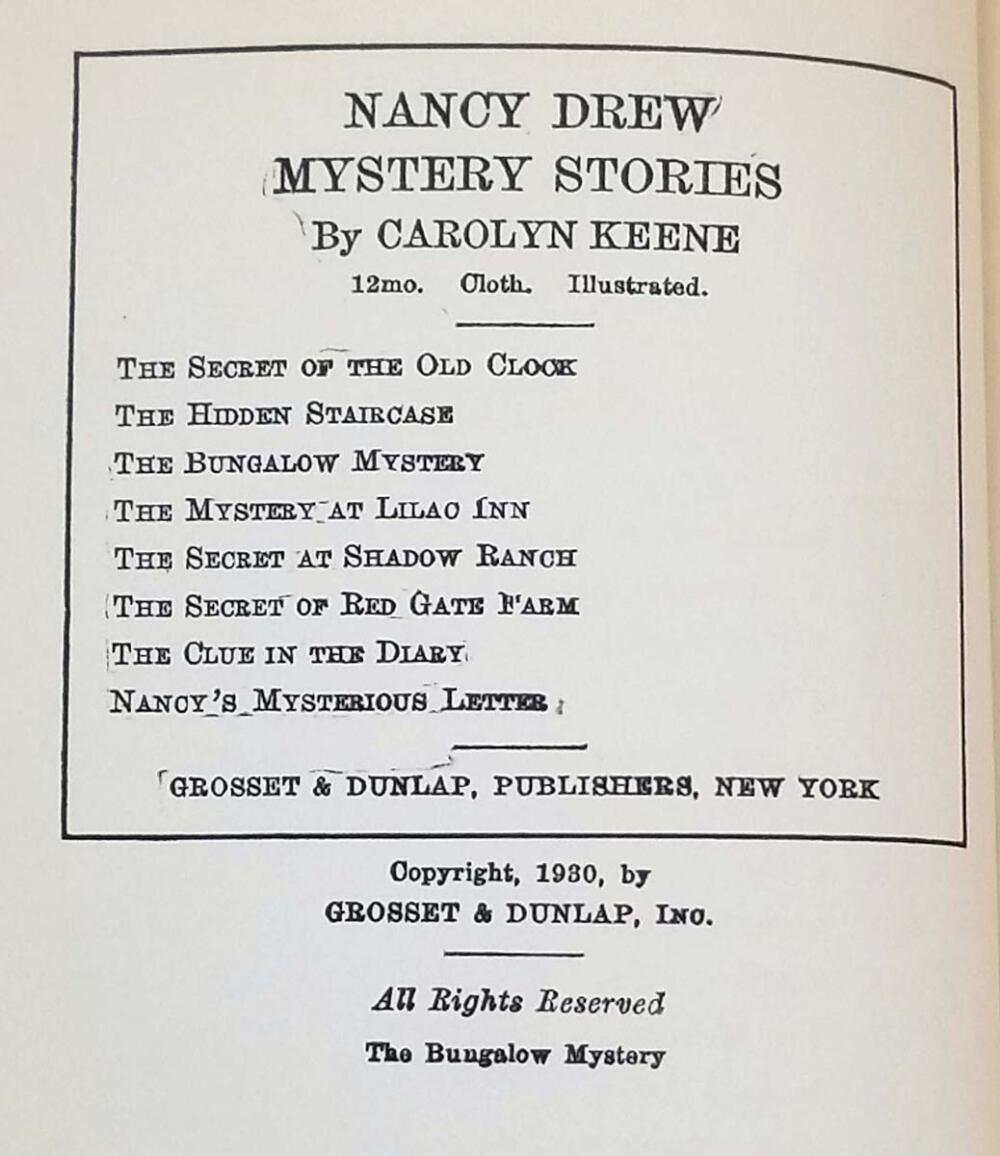 Nancy Drew #3 - The Bungalow Mystery 1940B-23