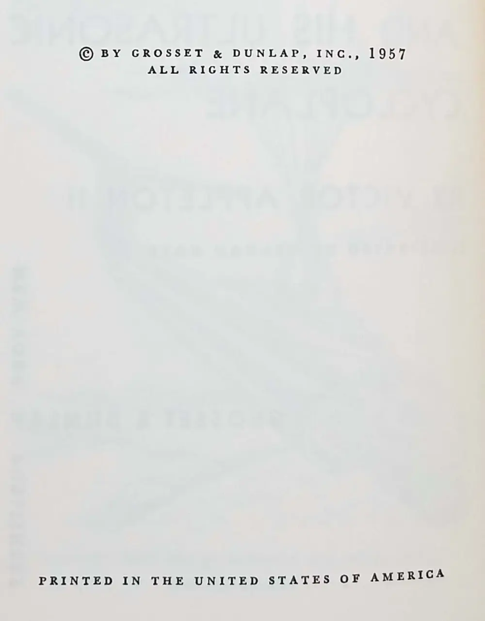 Tom Swift and His Ultrasonic Cycloplane 1957 (Book 10)
