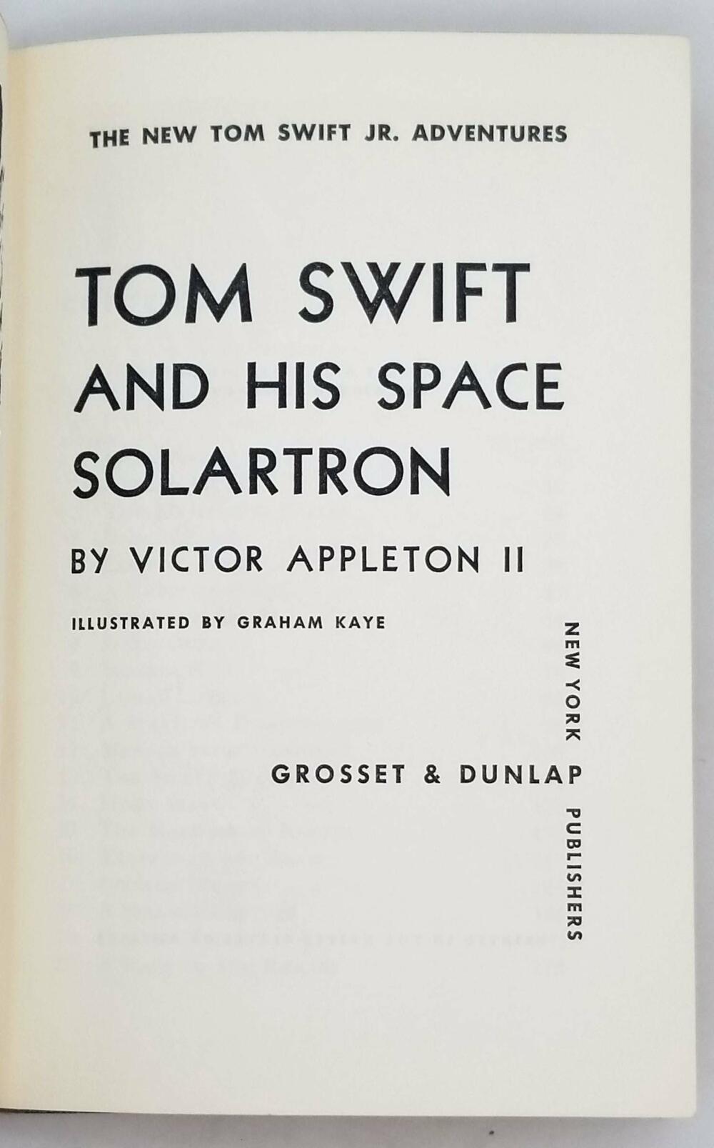 Tom Swift Jr. and His Space Solartron 1958 (Book 13)