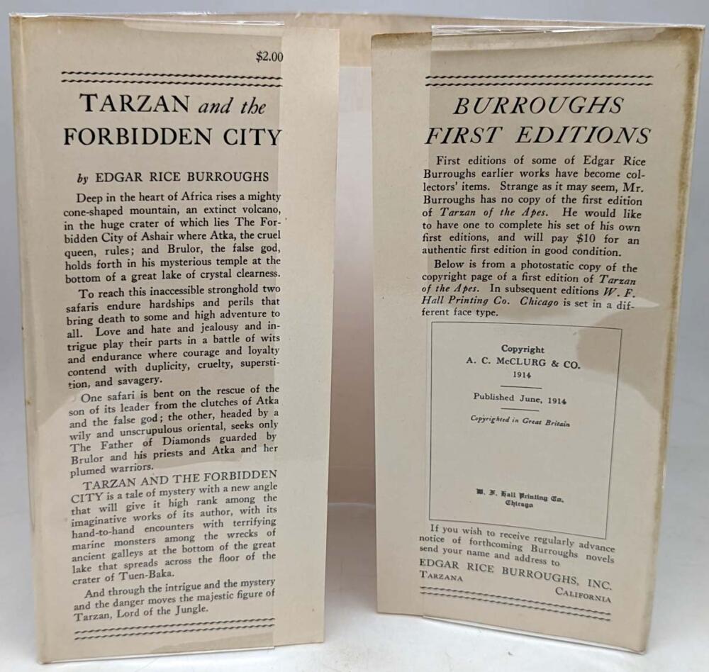 Tarzan and the Forbidden City - Edgar Rice Burroughs 1938 | 1st Edition