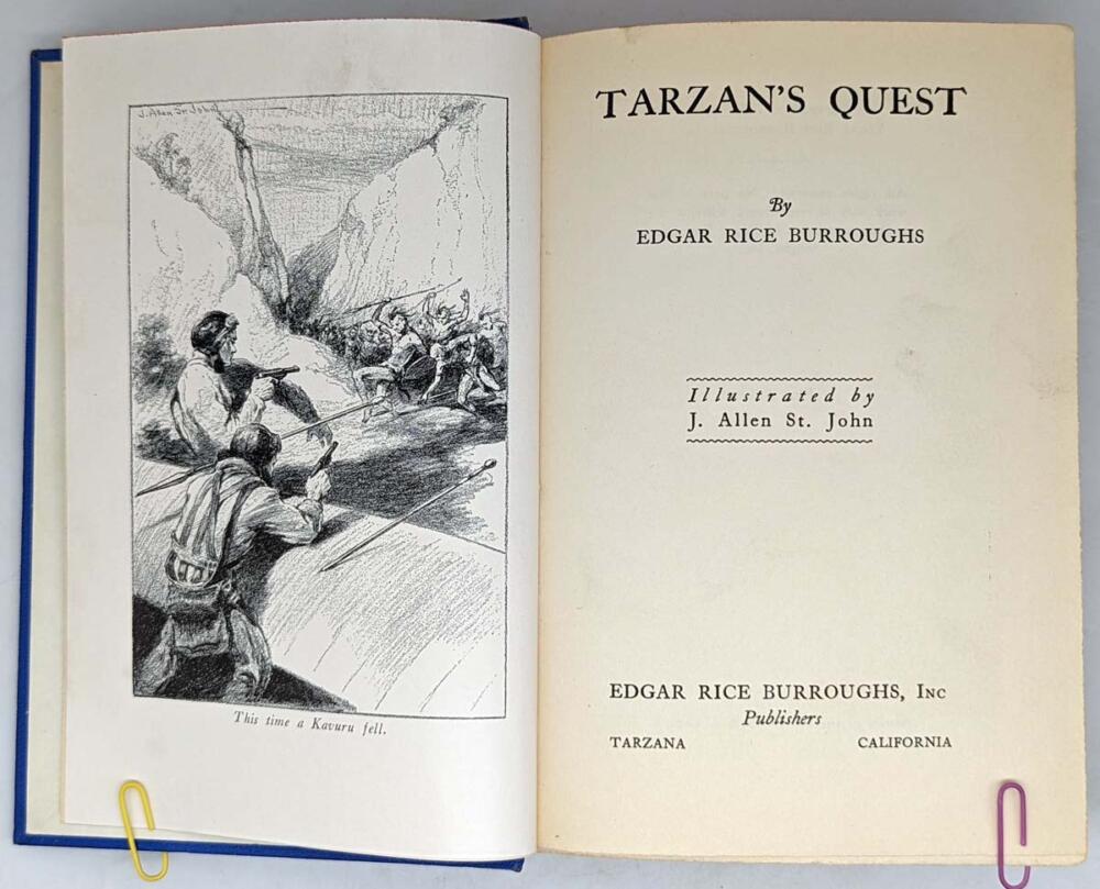 Tarzan's Quest - Edgar Rice Burroughs 1936 | 1st Edition