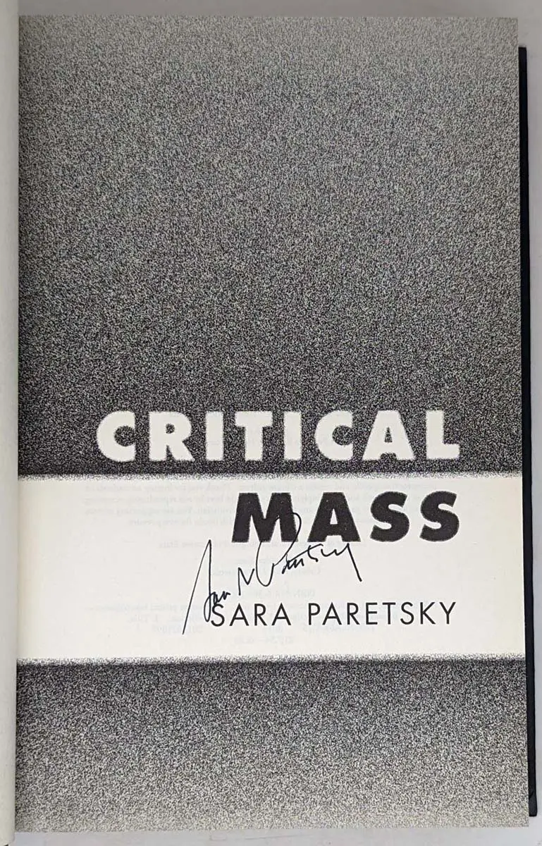 Critical Mass: VI Warshawski - Sara Paretsky 2013 | SIGNED