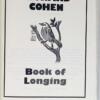 Book of Longing - Leonard Cohen 2006 | 1st Edition