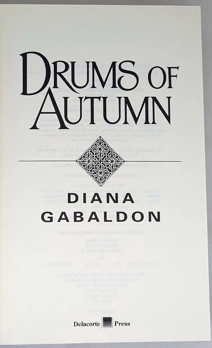 Drums of Autumn - Diana Gabaldon 1997 | 1st Edition