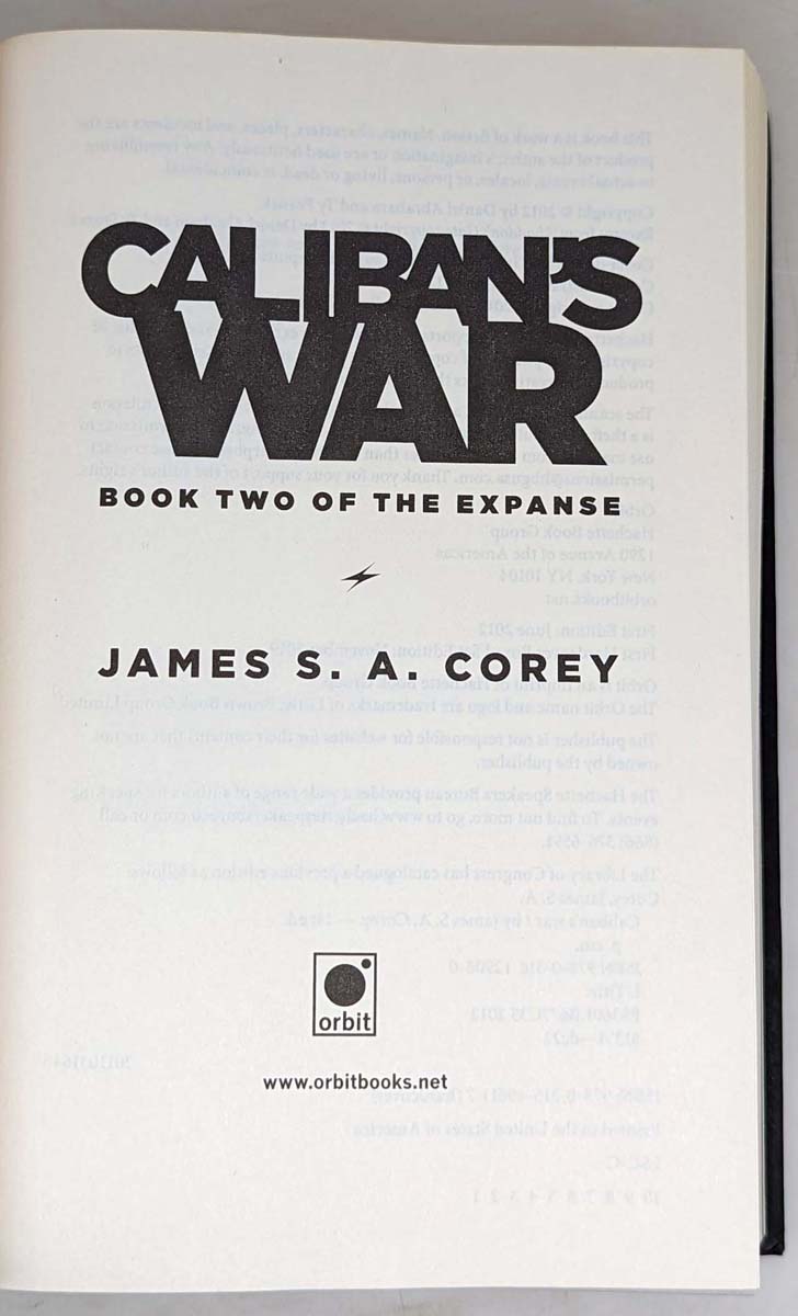 Caliban's War - James S. A. Corey 2019 | 1st Edition