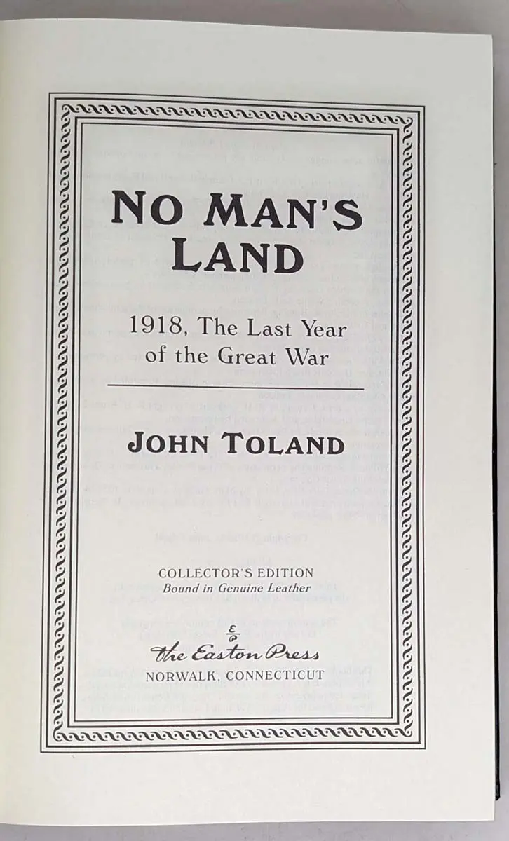 No Man’s Land - John Toland 1998 | Easton Press